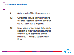 4.0 - GENERAL PROVISIONS