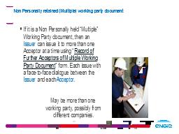 Non Personally retained (Multiple) working party document