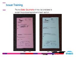 Issuer Training