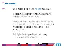 Work Completion