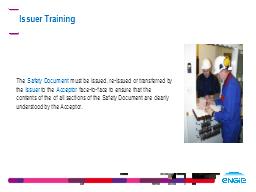 Issuer Training